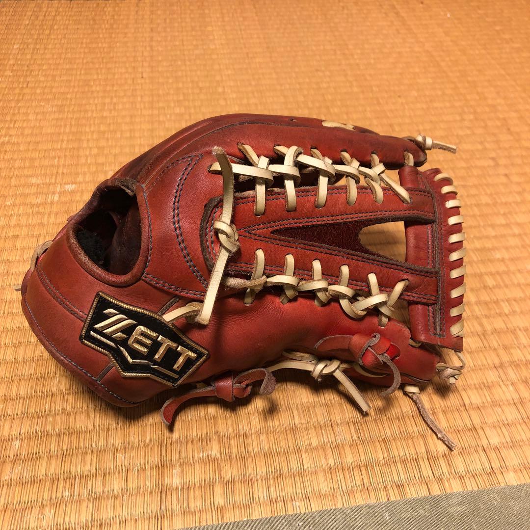 ダ*ン様 ゼット　硬式グローブ　ネオステイタス外野手用 紐交換み