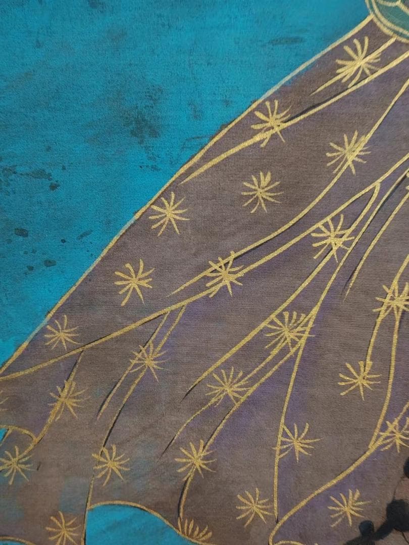 中国古美術・純手描き・画芯・送子觀音画像167x86cm・書画・絹本・仏像・風水