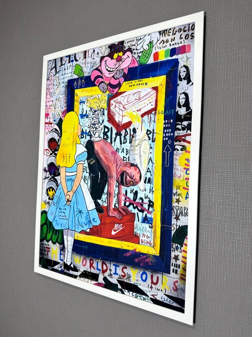 No.163フレーム付きキャンバスアート　アリス　オマージュアート　ブランド絵画