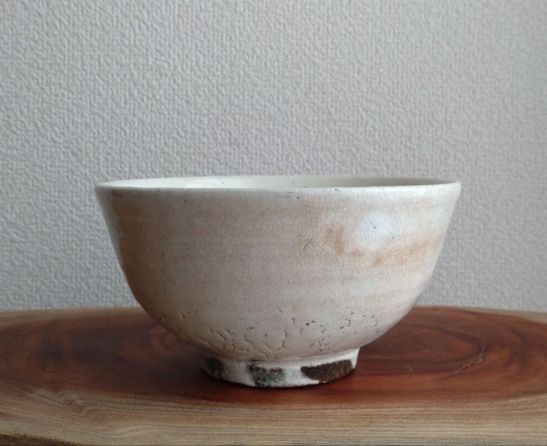 【最上級】中里重利　唐津粉引茶盌　三好茶碗