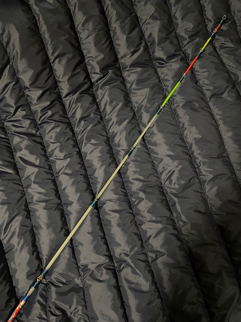 穴釣り竿 伊勢海老竿 ハンドメイド ロッド 布袋竹 テトラ 和竿 漆塗 研ぎ出し