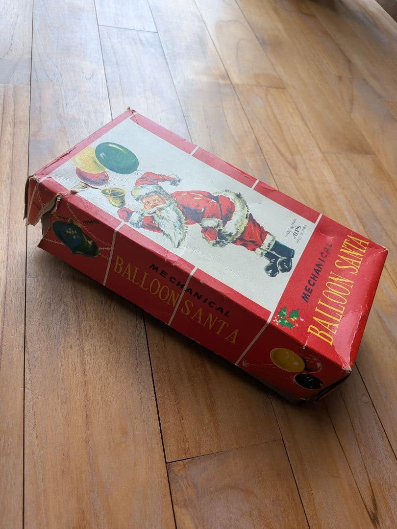 箱付　アルプス商事 メカニカル バルーンサンタ 昭和レトロ ブリキ玩具