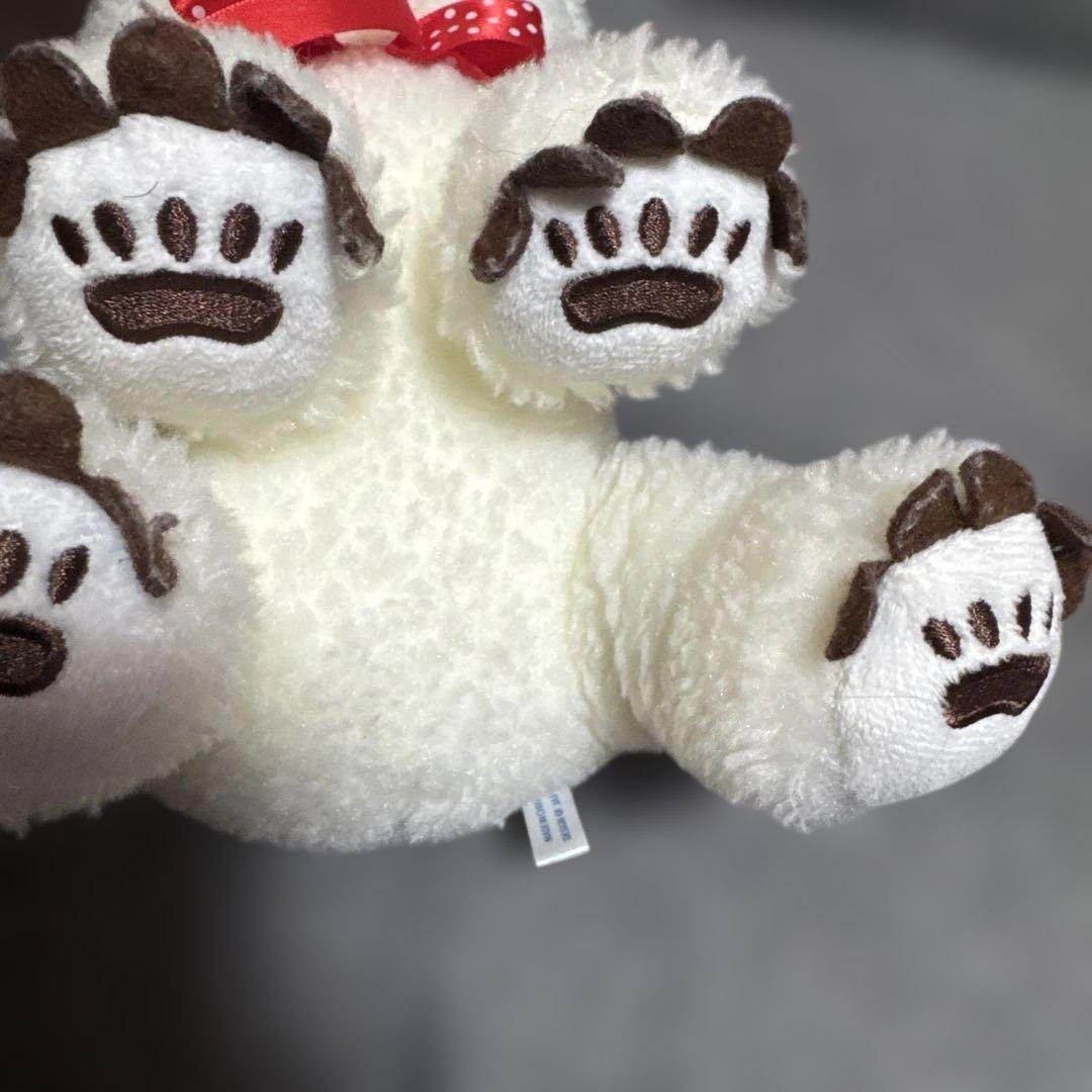 しろくま　アカシアちゃん　ぬいぐるみ（コロルくんの妹）北海道　赤リボン