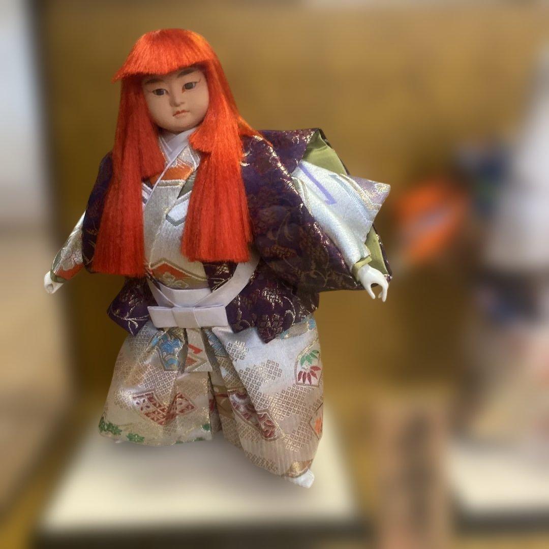 日本人形 連獅子　ケース付き