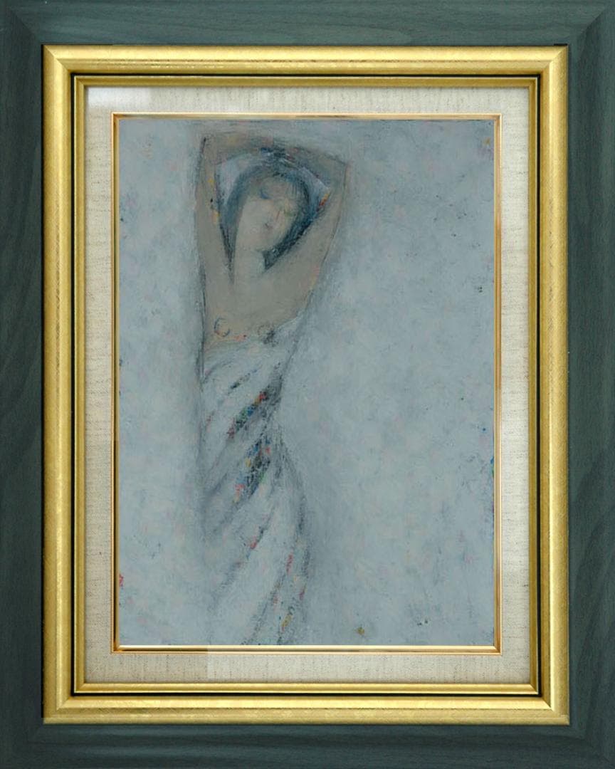 油絵 菅家令子 絵 絵画 インテリア F6-080912 人物 女性像