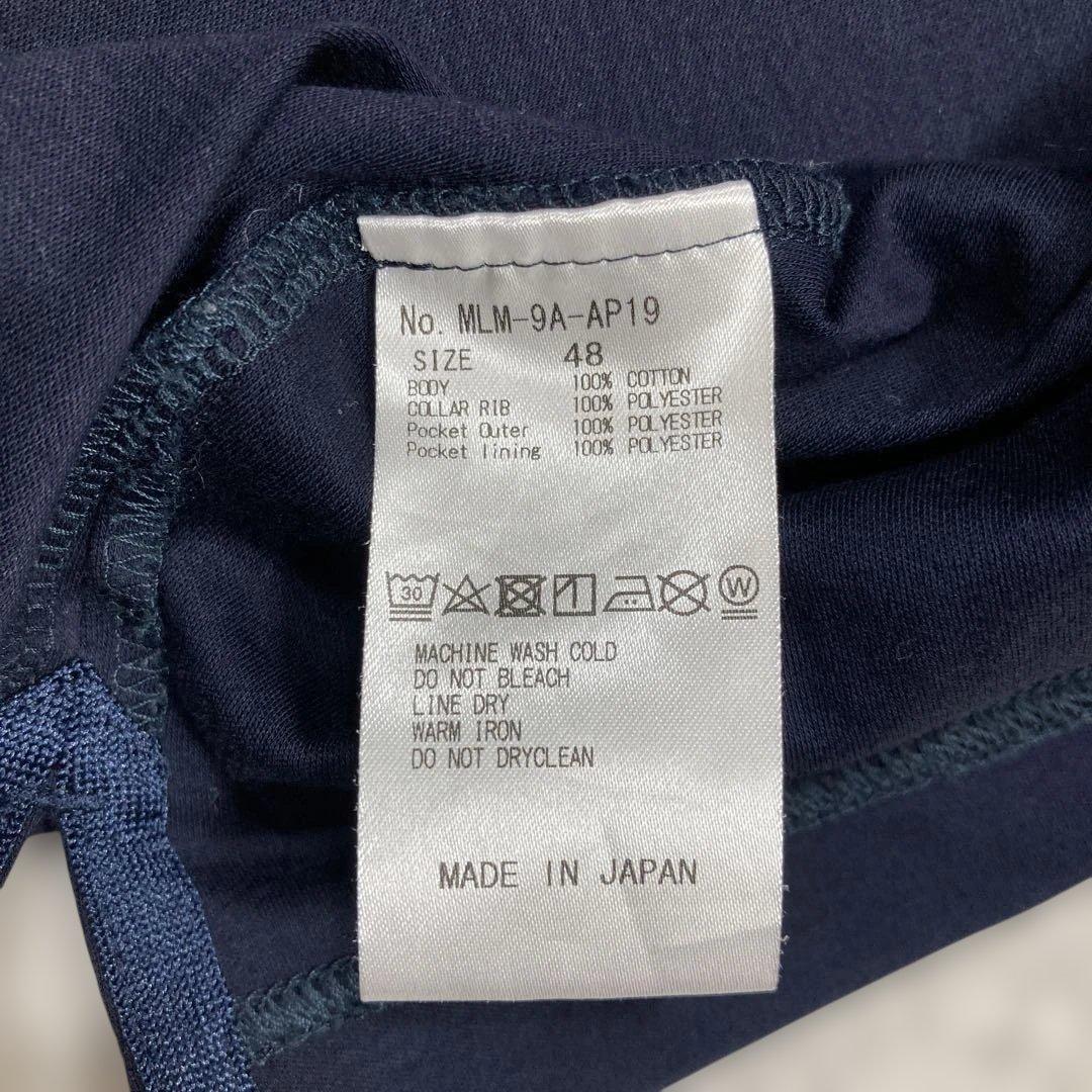 未使用級 マークアンドロナ ゴルフウェア ポロシャツ ドクロ Lサイズ相当 紺色