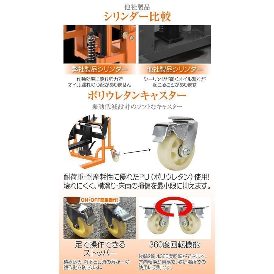 フォークリフト 爪 タイヤ ハンドフォークリフト 778