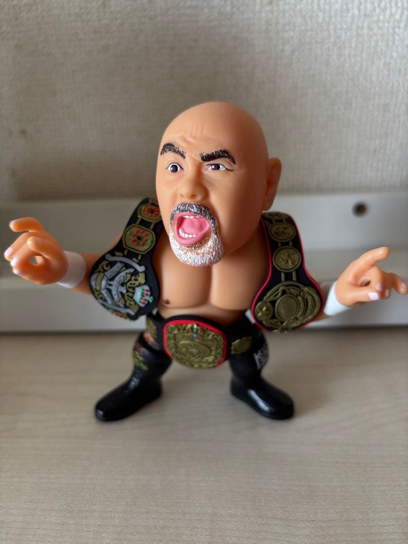 【16d HAO】武藤敬司 3冠ベルト、kaiji箱、訂正版箱付きソフビ