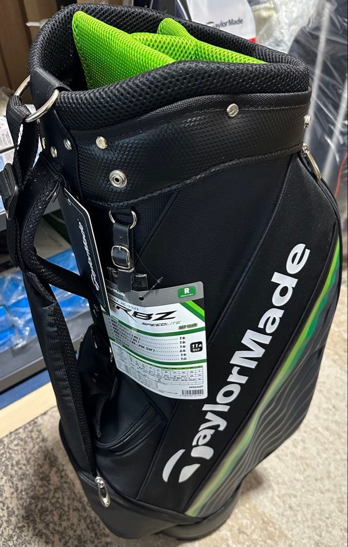 新品 テーラーメイド キャディバッグ 黒 ストライプ ゴルフ クラブ RBZ