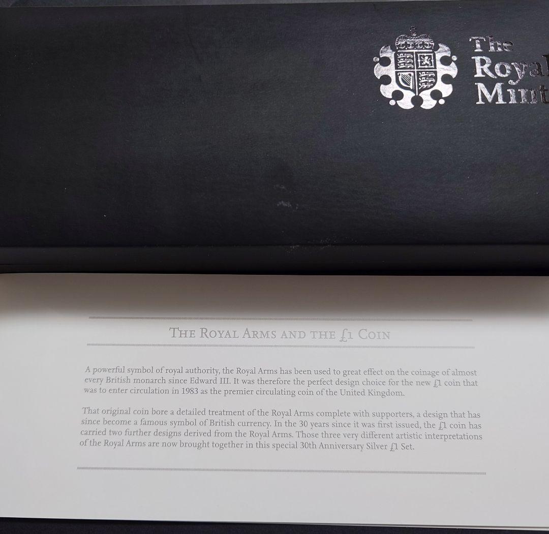 2013年 イギリス ロイヤルアームズ シルバーセット30周年記念銀貨SV925