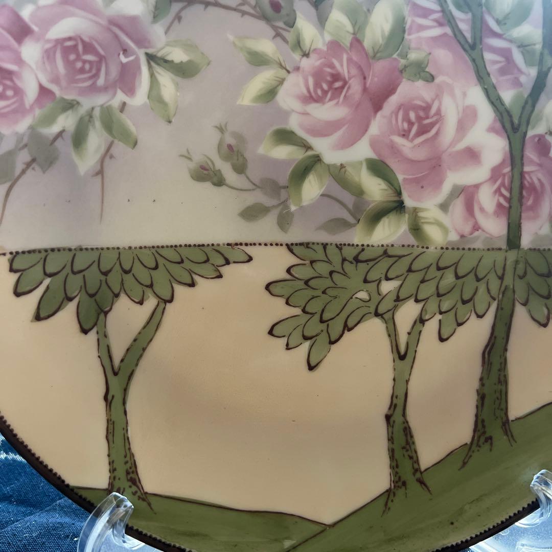 オールドノリタケ絵皿、ハンドペイント