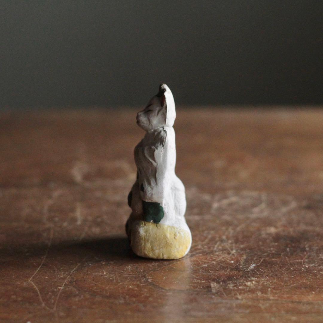 古作 土人形 狐 伏見土人形 民芸 郷土人形 古道具 アンティーク