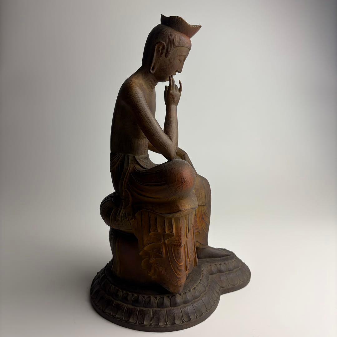 仏教美術 復刻 仏像 国宝 弥勒菩薩像 半跏思惟像イスム 細密 フィギュア