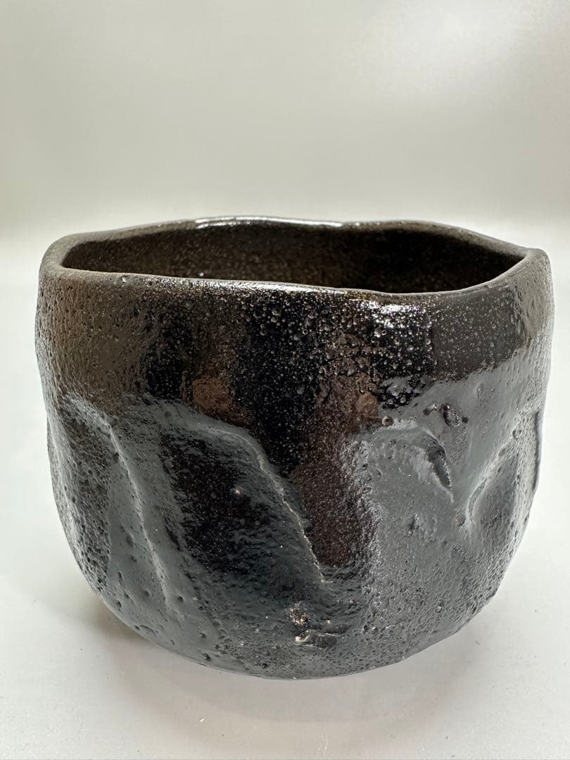 茶道具 黒楽茶碗 慶入 布付