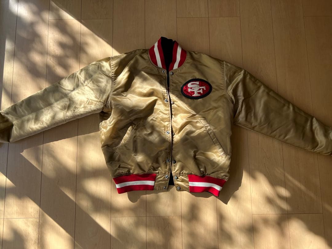 NFL 49ers　90sリバーシブル スタジャン　スターター製　Lサイズ
