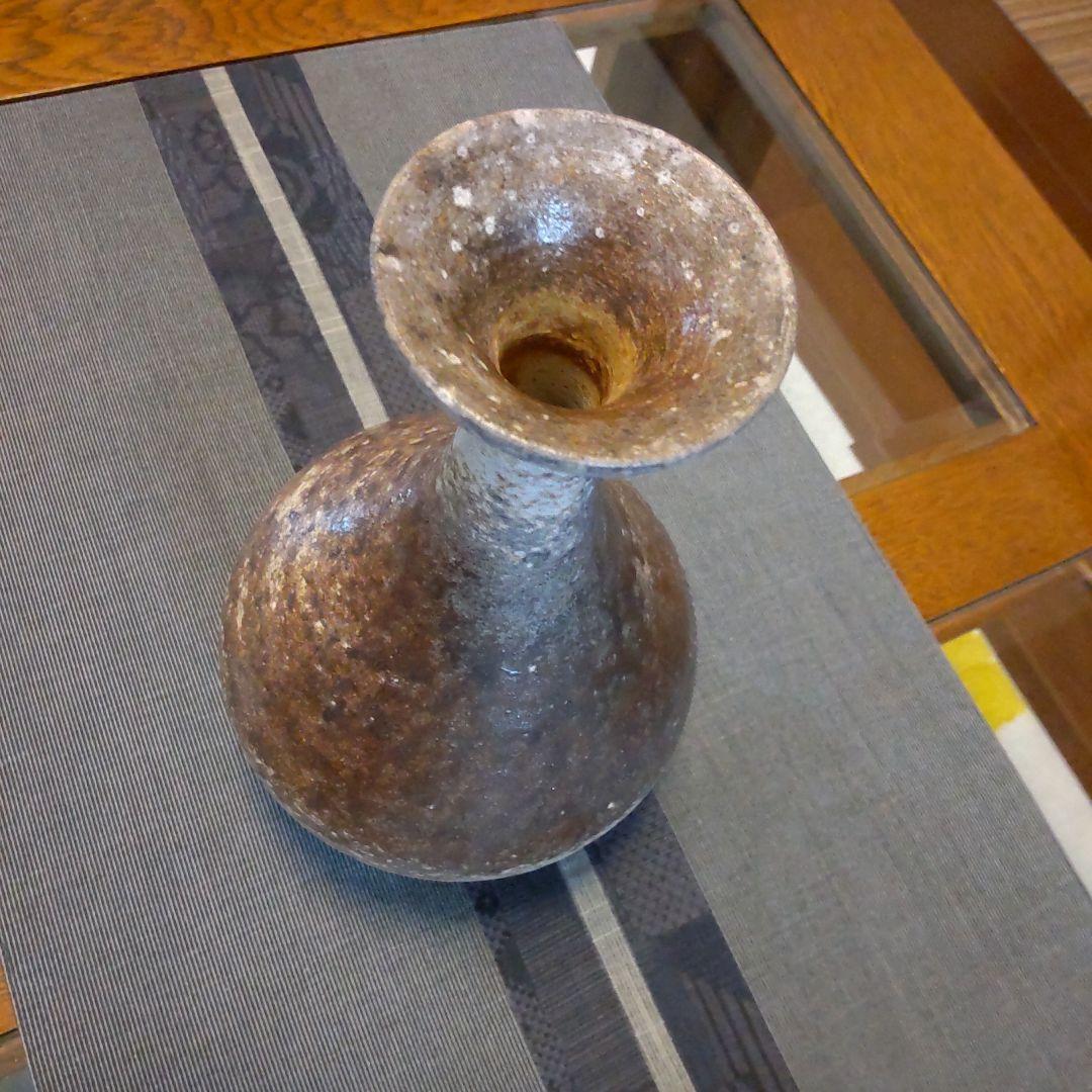 渋い　鶴くび　備前焼　22