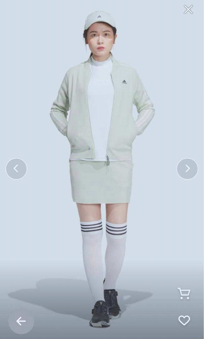 新品　adidas golf アディダス　スリーストライプス　ジャージ　グリーン