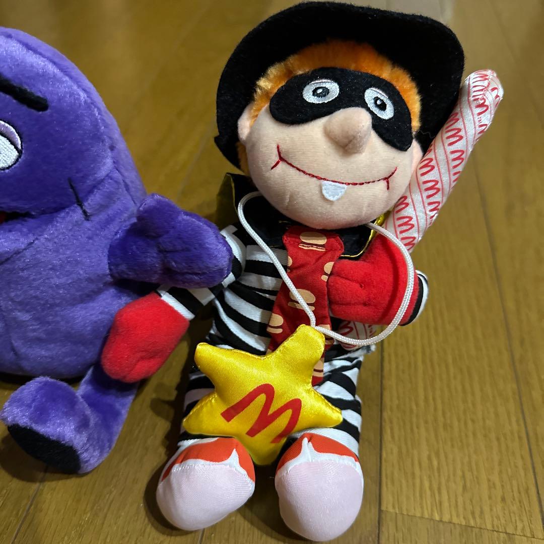【希少】1999年　マクドナルド　グリマス＆ハンバーグラー　ぬいぐるみ