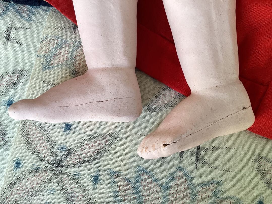 市松人形 竹取物語　松菊　抱き人形　ビスクドール　アンティークドール約45cm