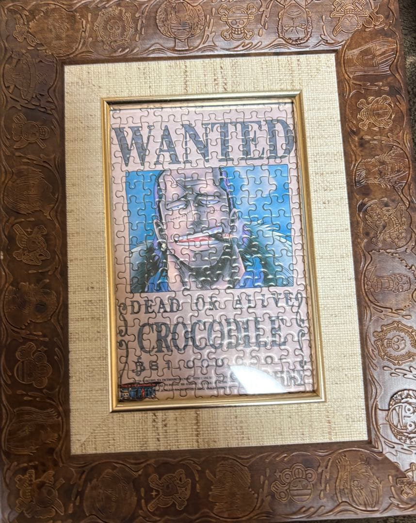 【値下げ可】手配書　パズル　15個　ワンピース　専用フレーム付