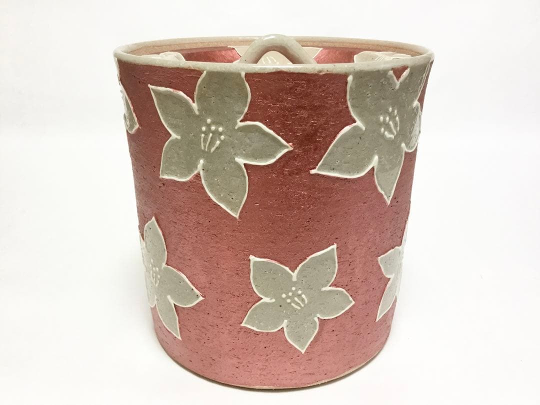 水指 唐津 利左エ門 パールレッド 茶道具 新品