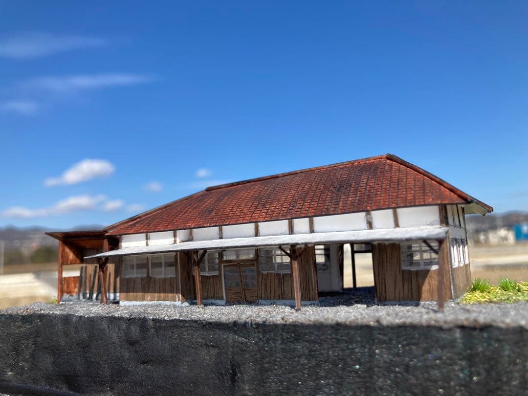 線路の無い鉄道模型　国鉄風駅舎