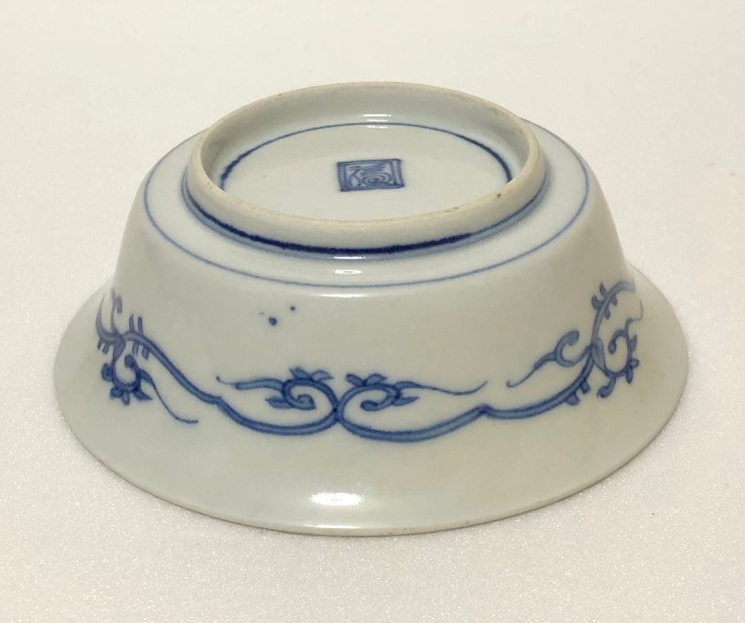 本日のみ最安値 江戸中期 古伊万里 元禄期 渦福 色絵菊花牡丹唐草文 中鉢