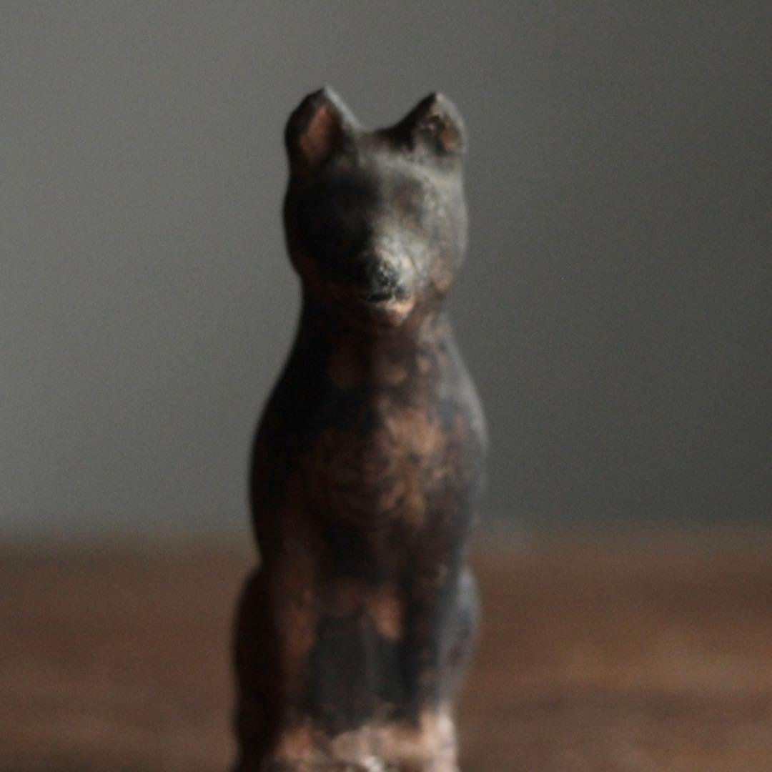 土人形 お稲荷さん 割れ補修 郷土人形 古美術 古道具 アンティーク オブジェ