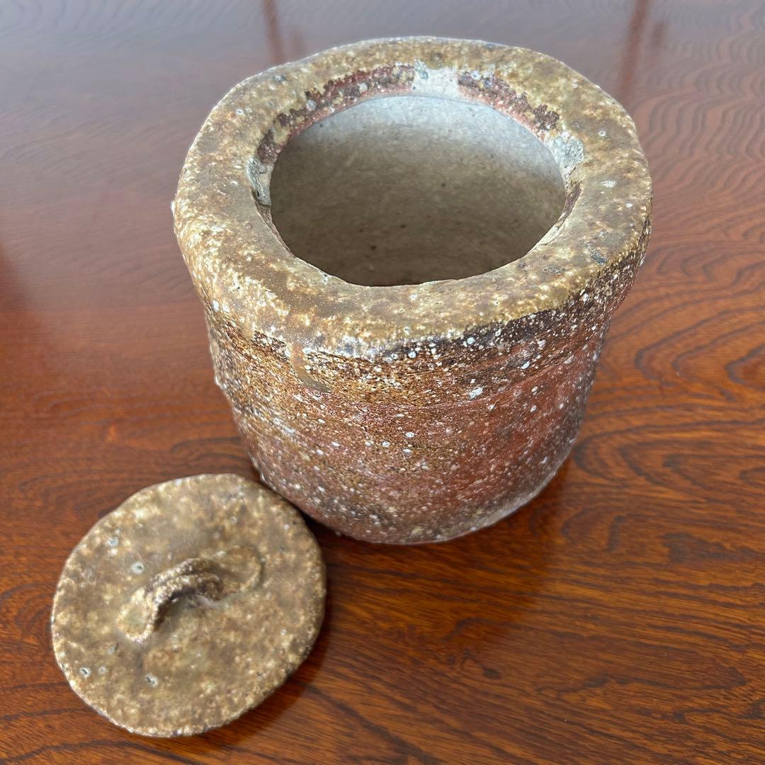 お値下げします！信楽焼 水指 皆川仁史作 茶道具 手作り 陶器 箱・共紙付き