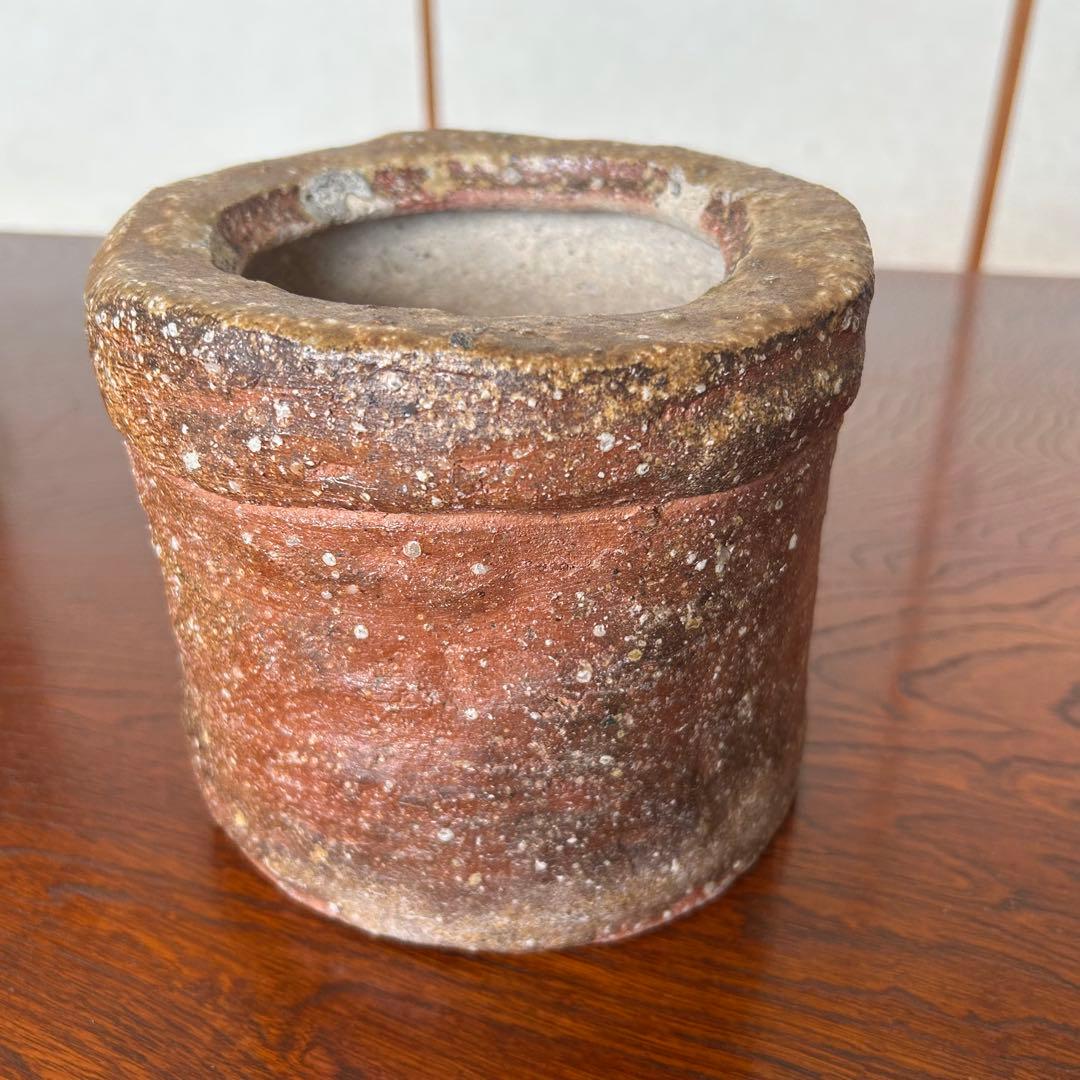 お値下げします！信楽焼 水指 皆川仁史作 茶道具 手作り 陶器 箱・共紙付き