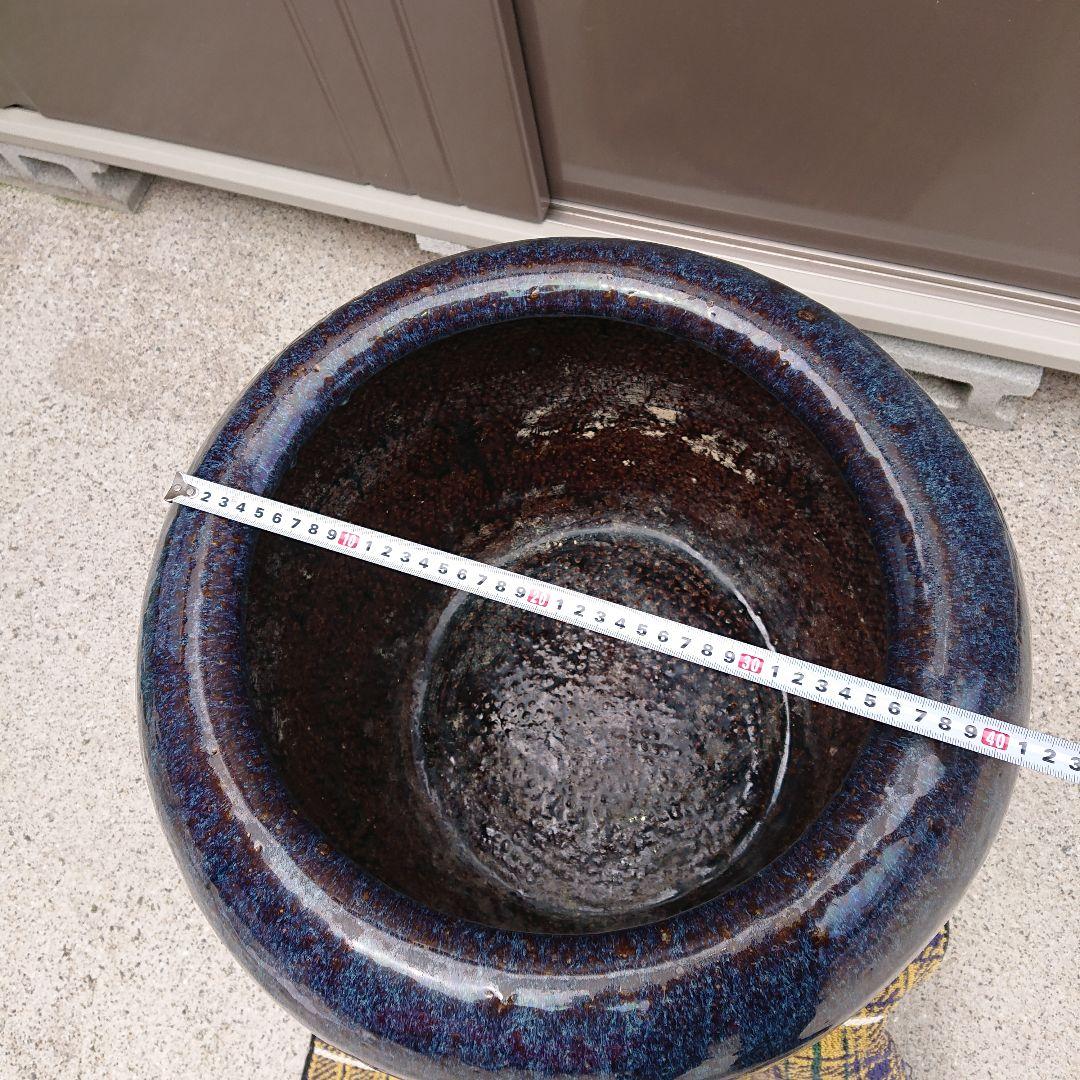 時代物、特大火鉢海鼠釉薬、貴重品