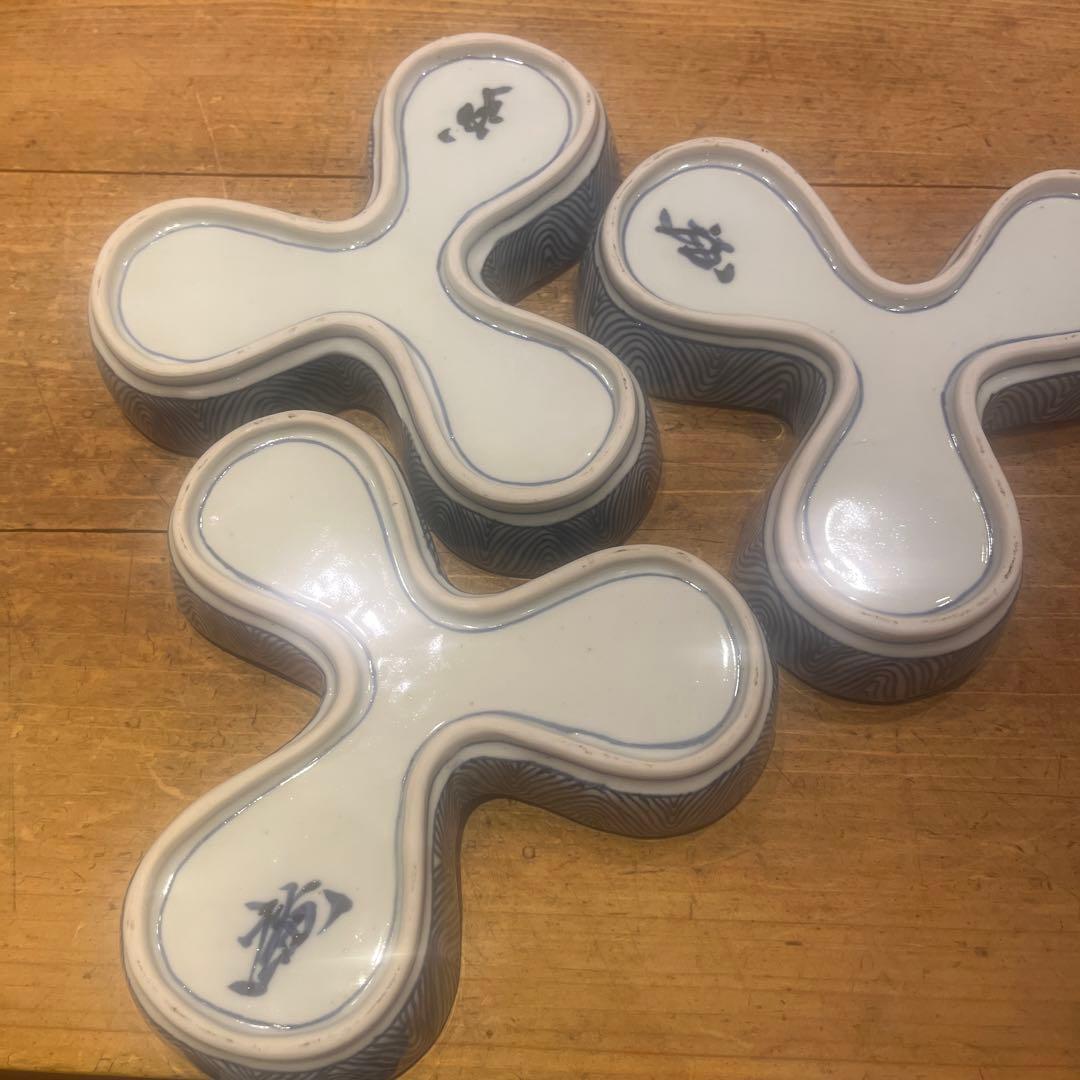 廣野俊彦　　染付皿　　　5客