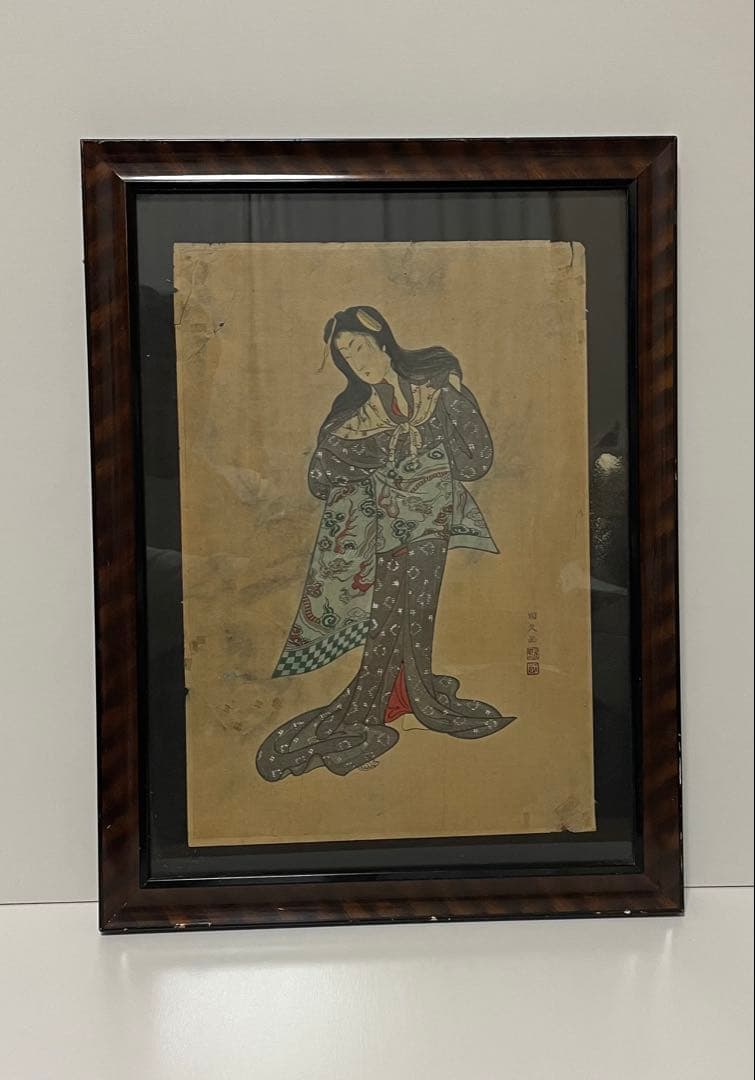 歌川國久　浮世絵　額縁