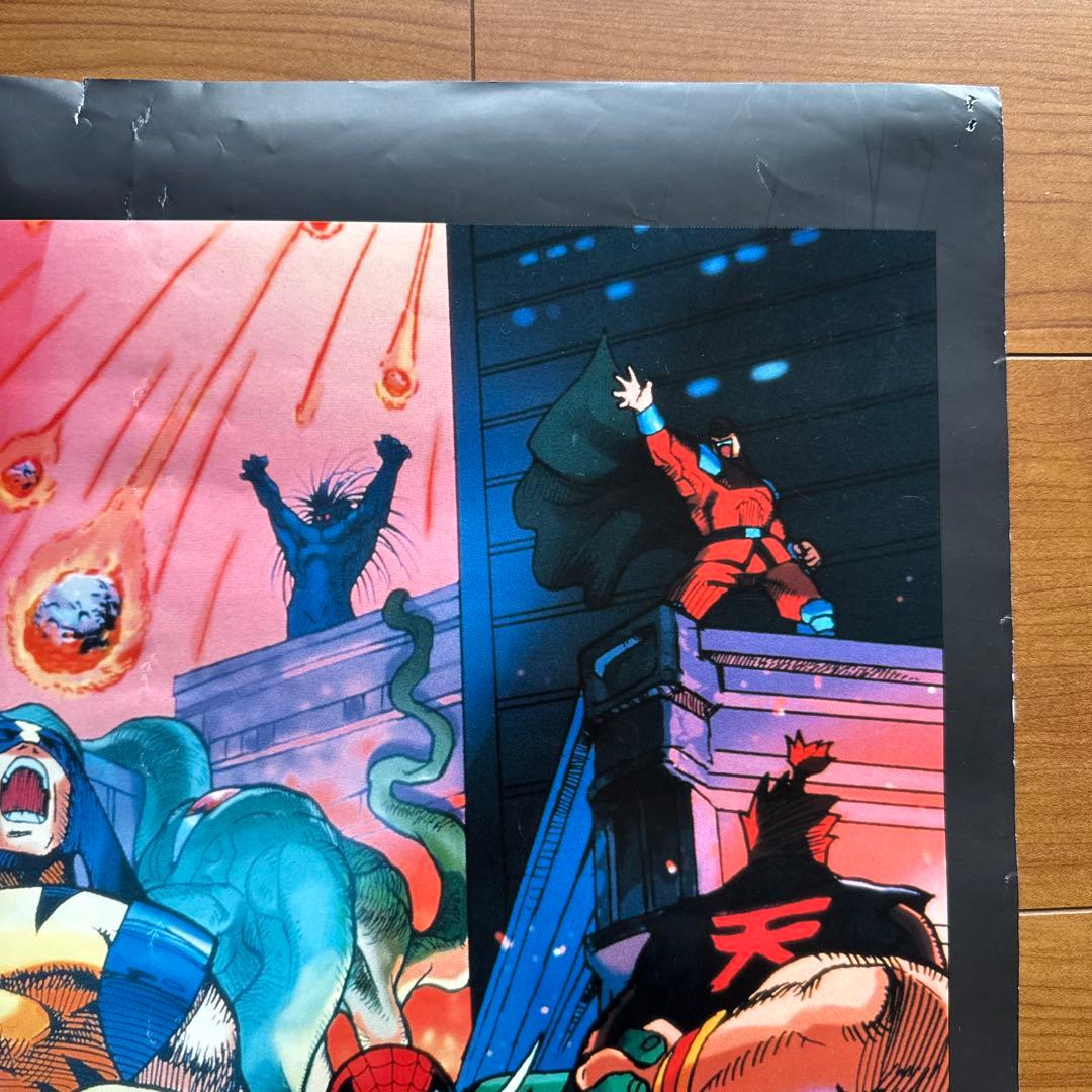 マーヴルvsストリートファイター CAPCOM セガサターン 販促用B2ポスター