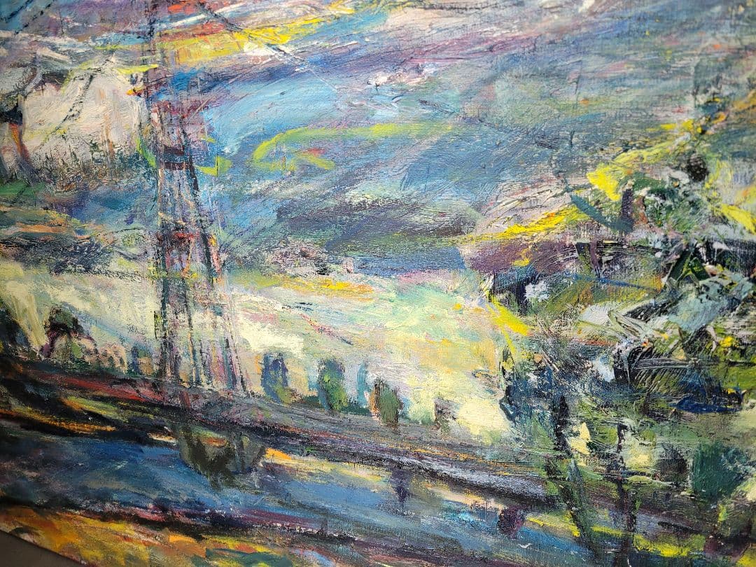 抽象的な油彩風景画