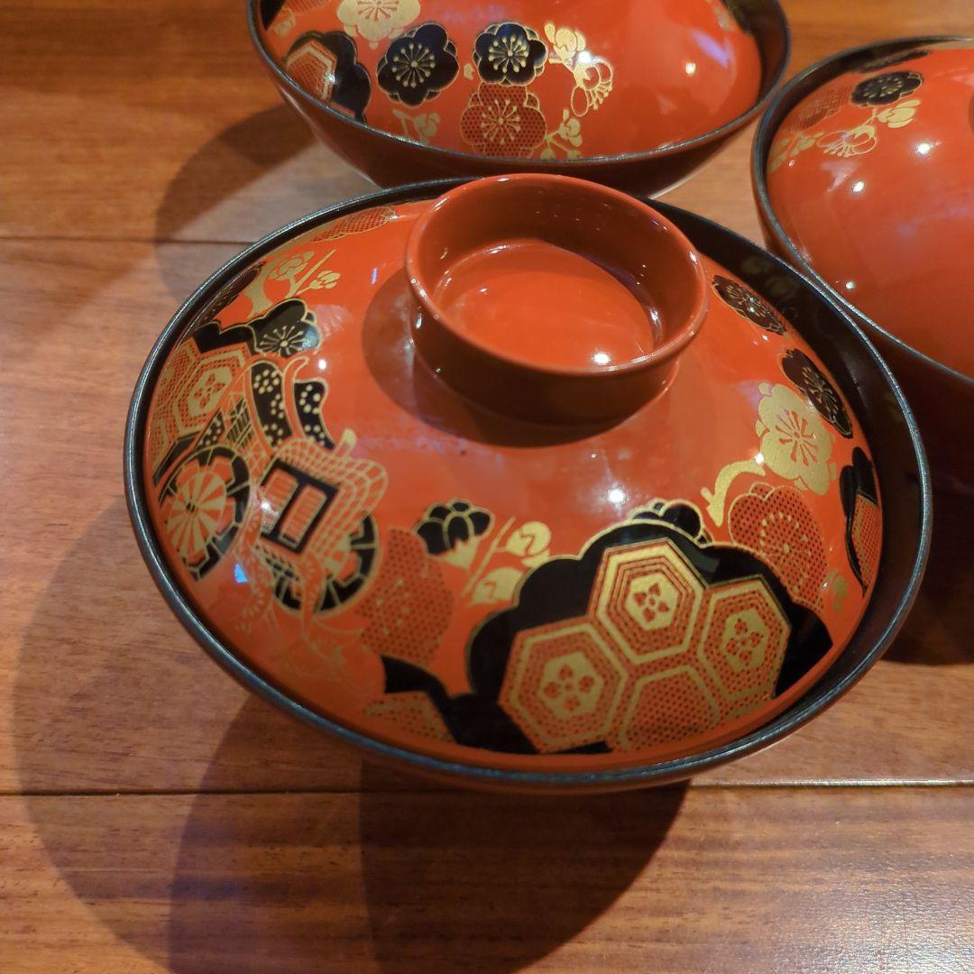 秀衡塗　お雑煮　御椀　5客セット