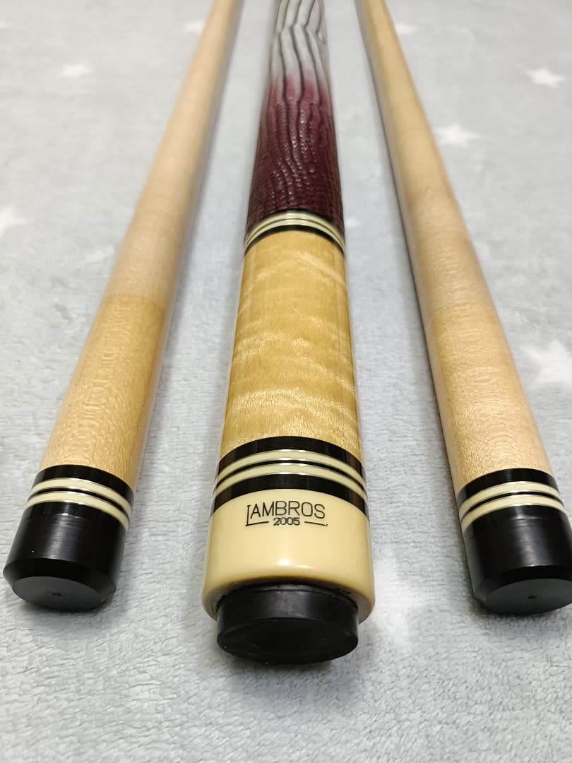 ★極美品★LAMBROS★極美カーリーメイプル★ランブロス★リザード革巻★