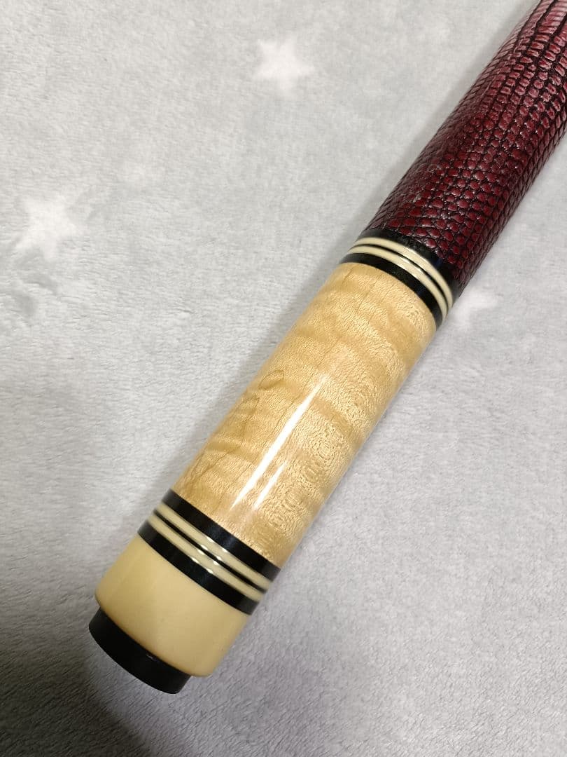 ★極美品★LAMBROS★極美カーリーメイプル★ランブロス★リザード革巻★