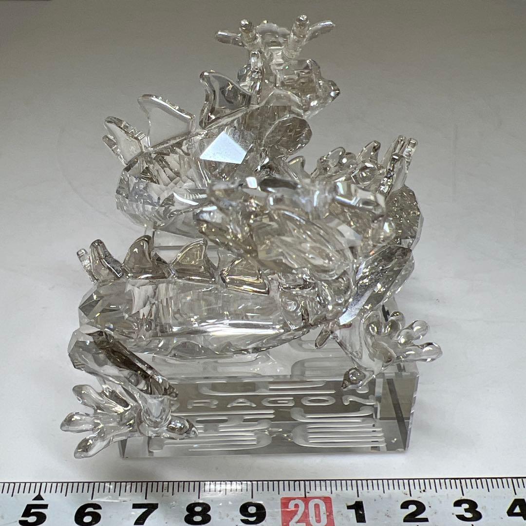 スワロフスキー　ドラゴン　置物　共箱　幅11.5㎝　東な7-1221☆1F