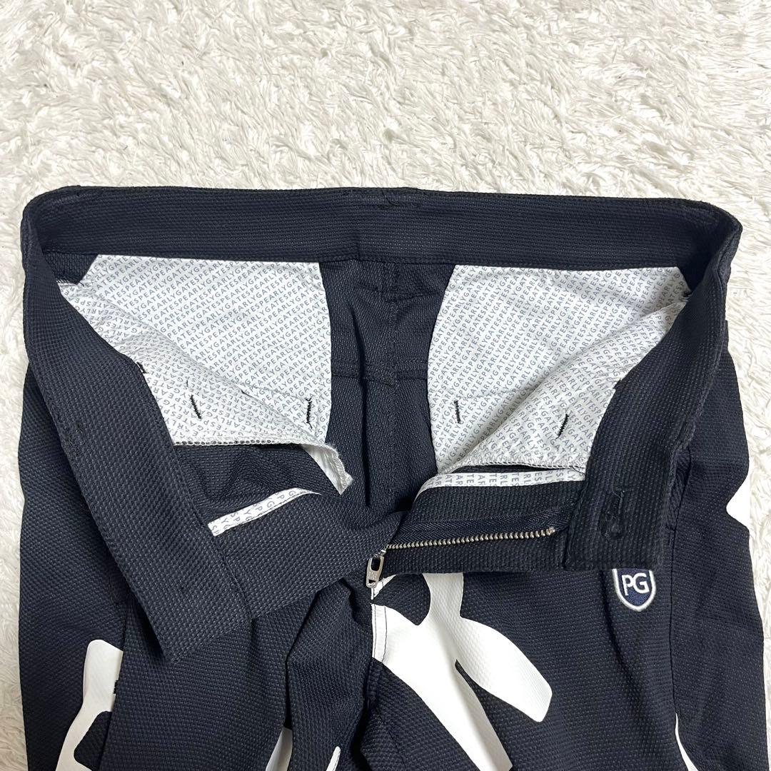 パーリーゲイツ ゴルフウェア レディース パンツ 総柄 デカロゴ Mサイズ