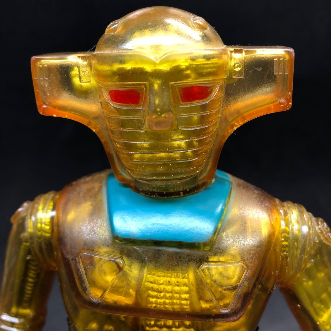 当時物ブルマァク　レッドバロン　ソフビ　記名あり　昭和レトロ　クリアー　ロボット