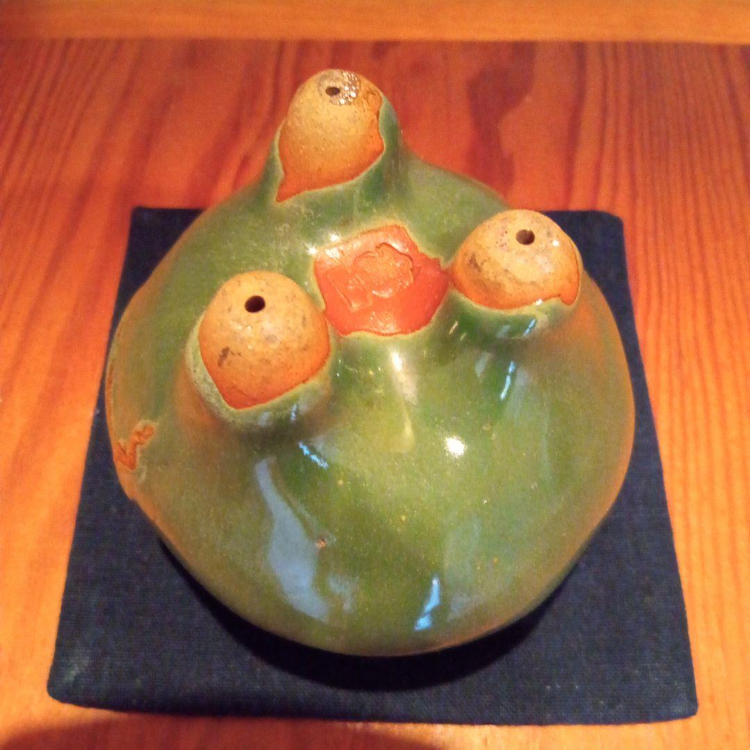 【希少作(幻】 真作 法正寺 (法勝寺:板窯) 香炉 彫刻模様(火舎付)