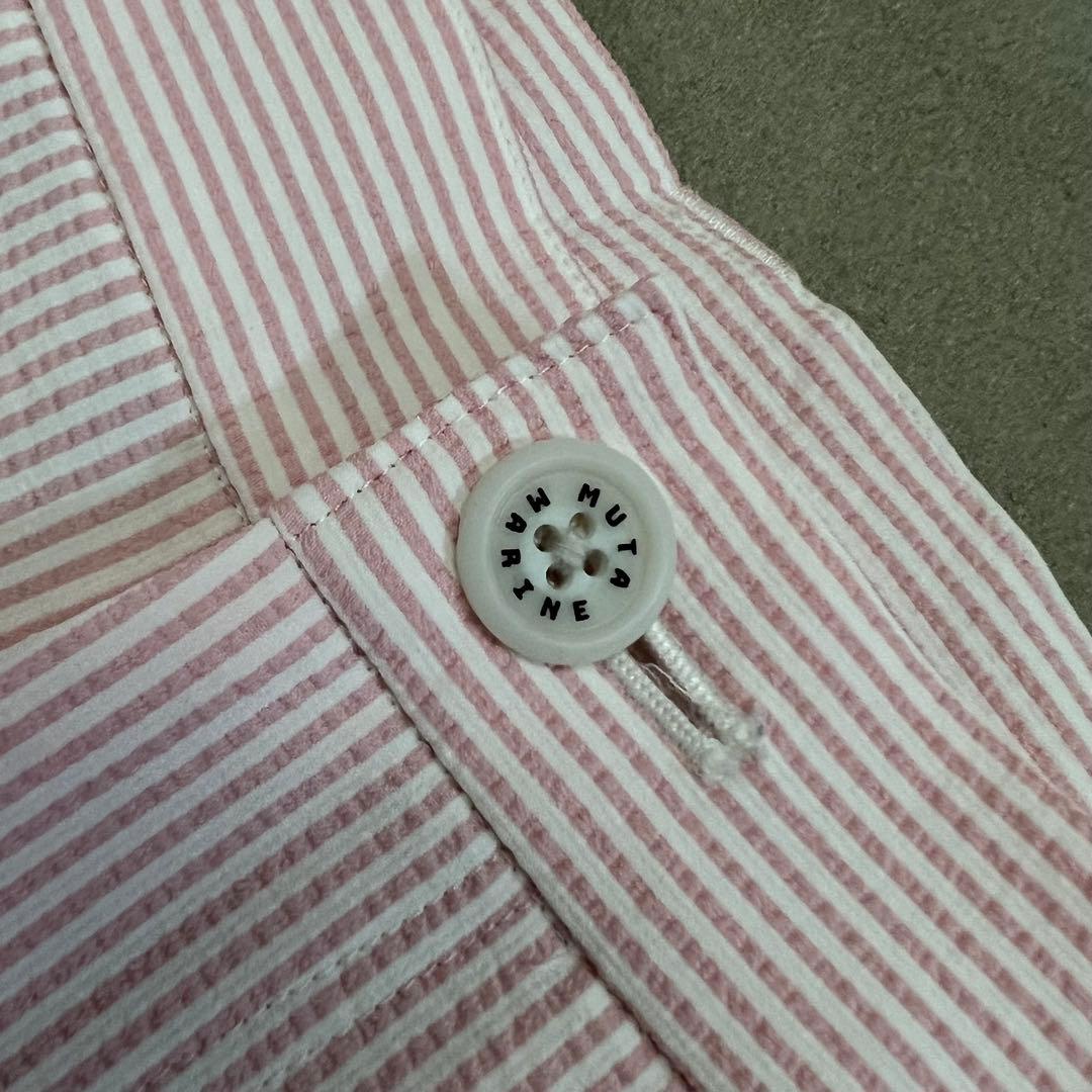 muta MARINE ムータマリン　ストライプ　ショートパンツ　メンズ　ピンク