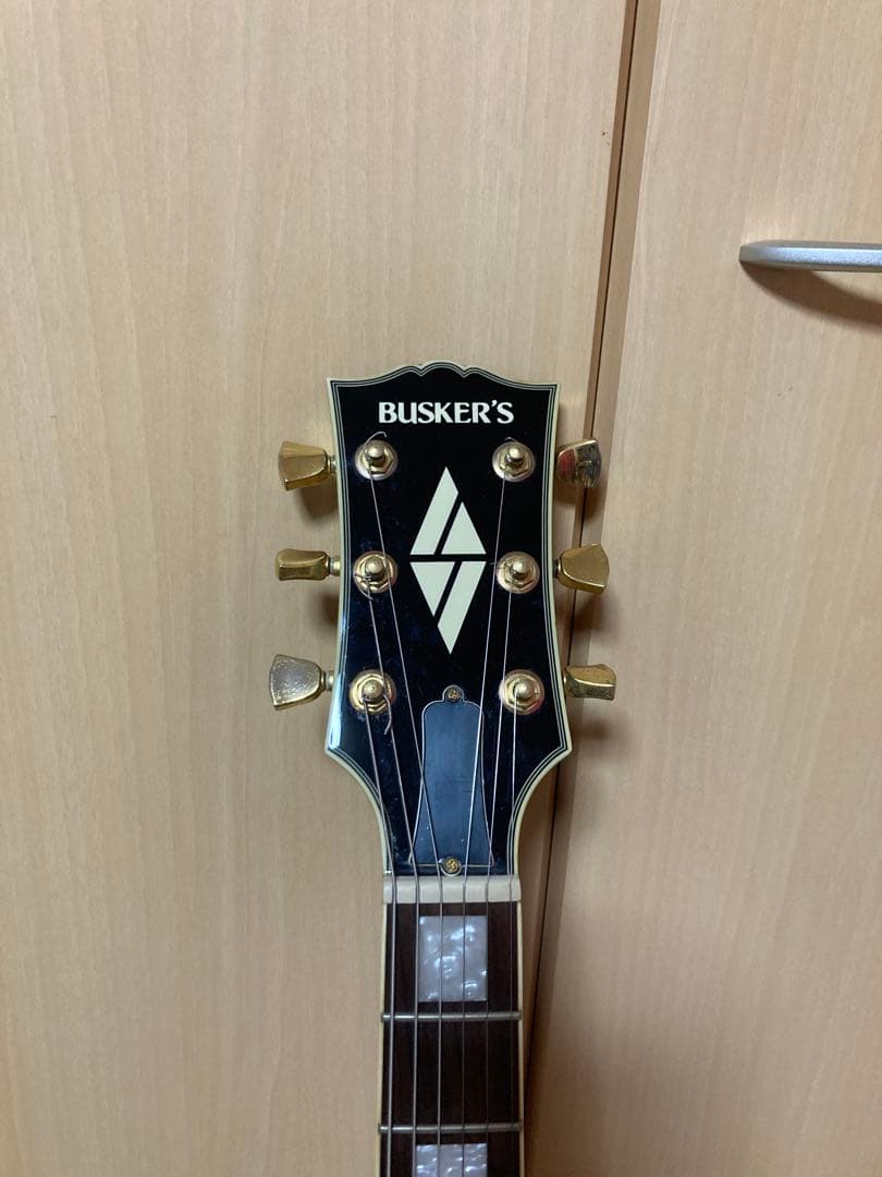 BUSKER'S レスポールカスタム風 エレキギター 黒×金　ぼっちざろっく