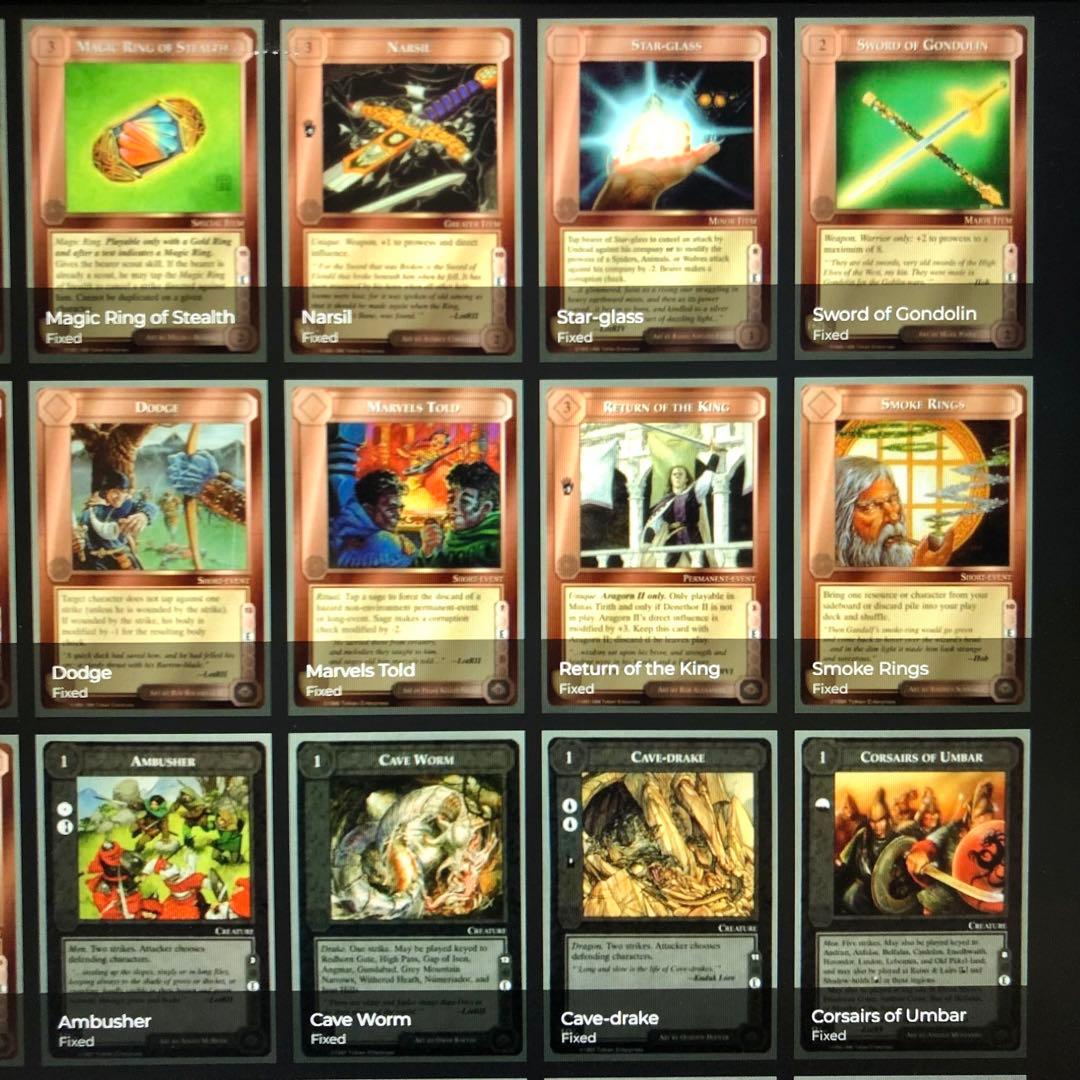 ミドルアース　カード　チャレンジデッキE ccg コンプ　指輪物語　トレカ