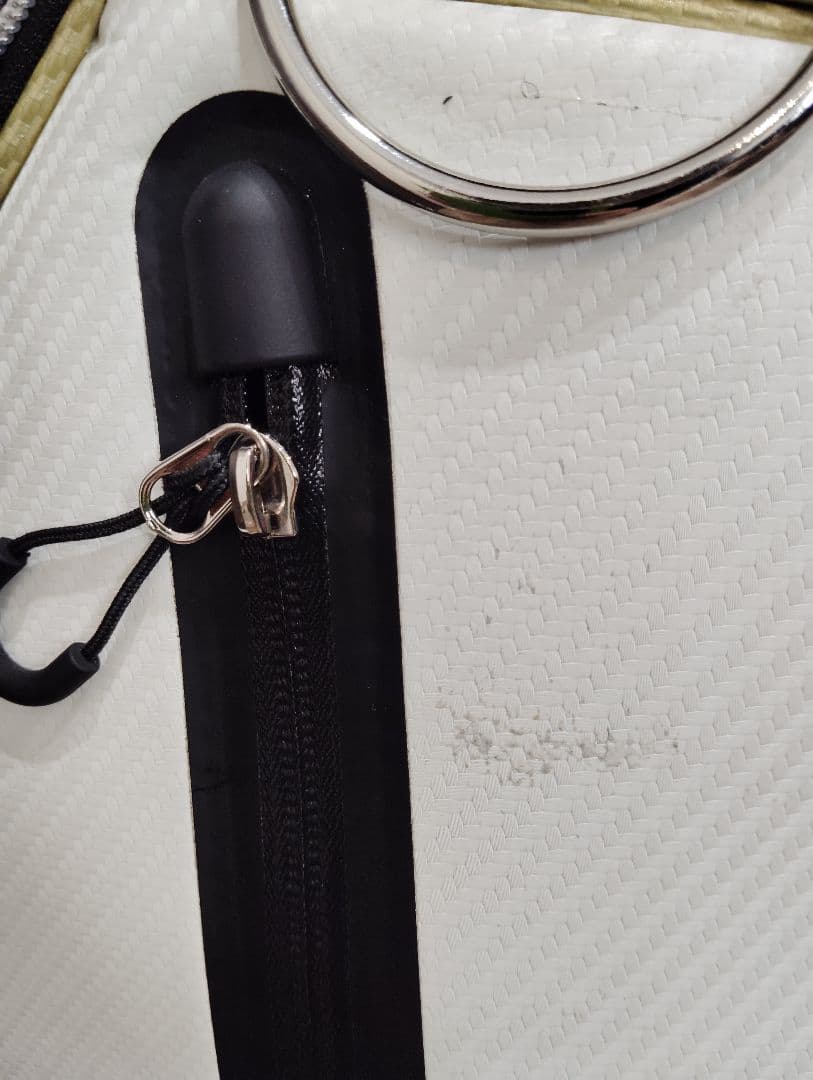 THE CROWNS キャディバッグ ホワイト・ゴールド