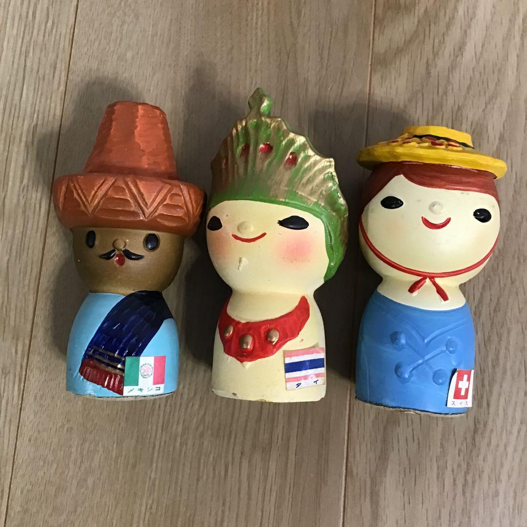 昭和レトロ　1970年 大阪万国博覧会　参加国　陶器　貯金箱　９個　コレクション