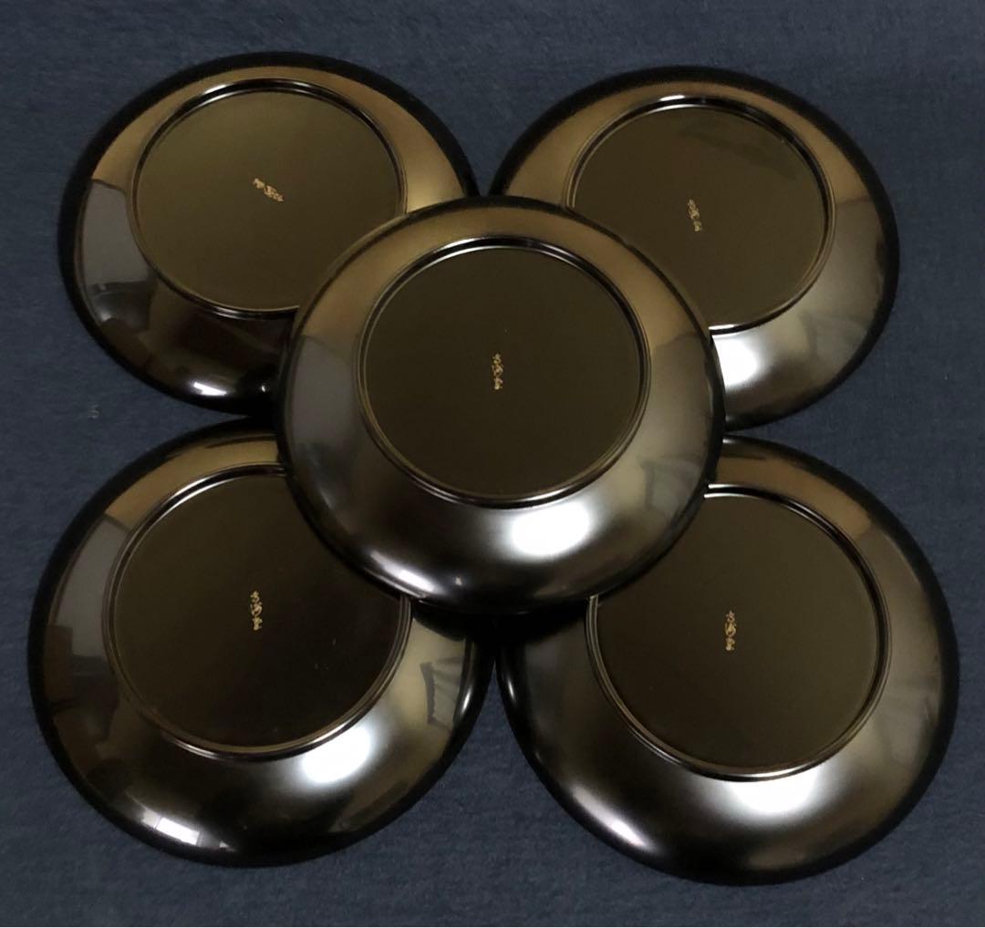 《R》輪島塗 菊蒔絵 銘々皿5客 大向高洲堂造 木箱 251222か2