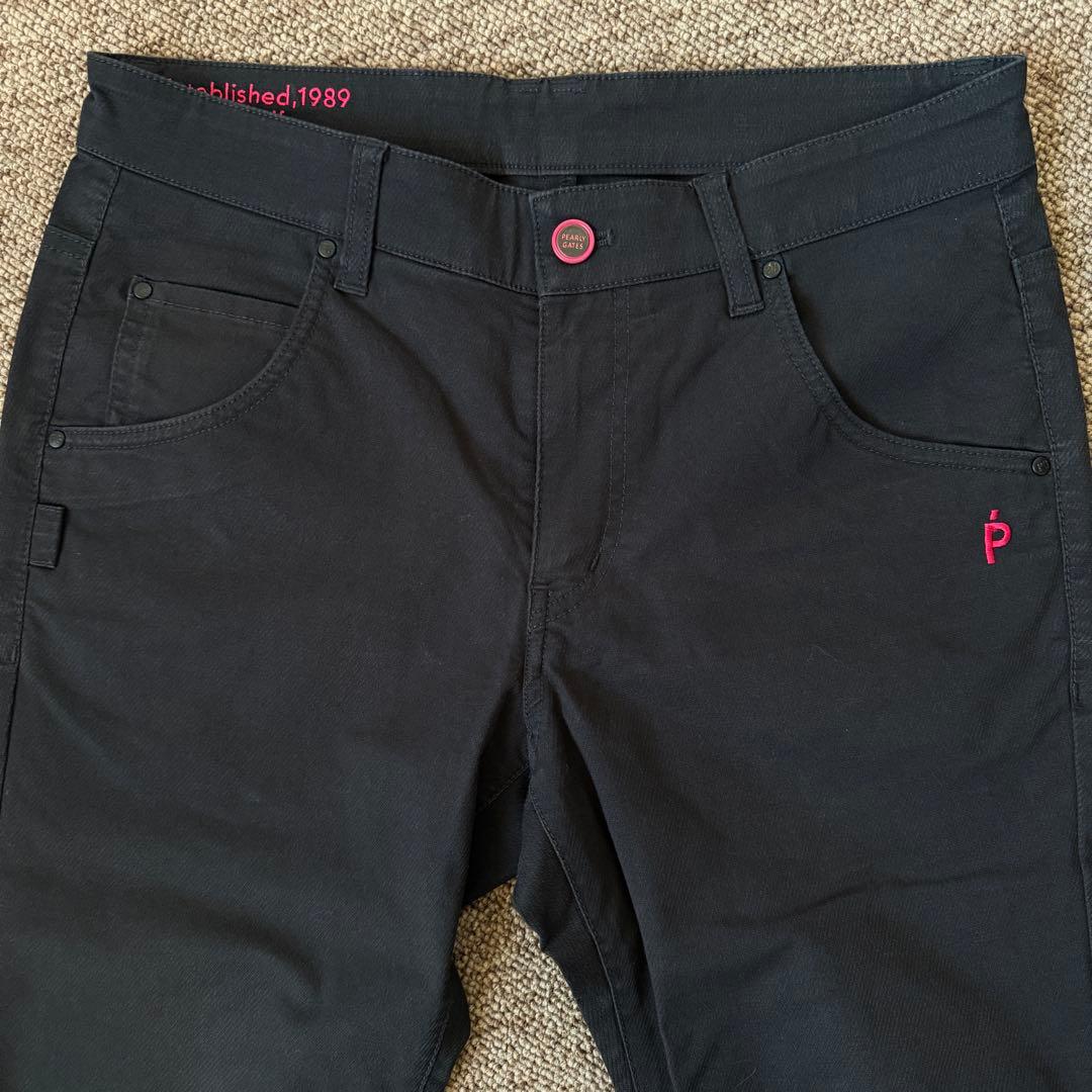 現行モデル　パーリーゲイツ　パンツ　黒　S〜M相当　ブラック　ストレッチ素材　3