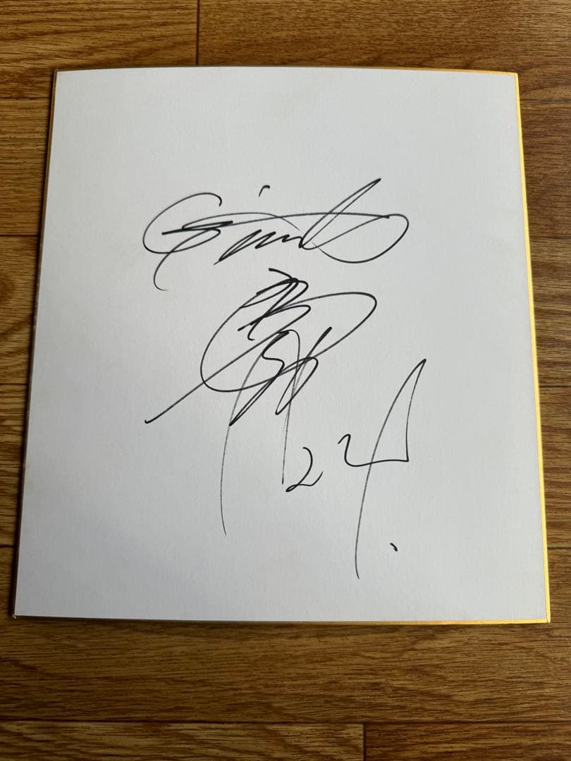 読売ジャイアンツ　高橋由伸選手　直筆サイン色紙